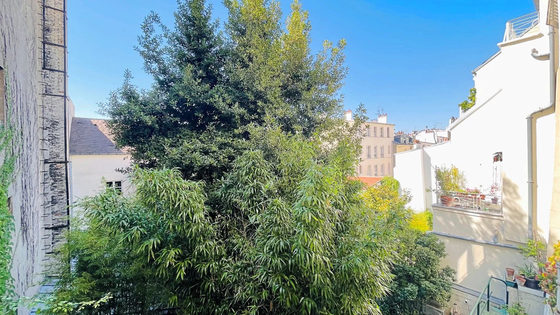 Montmartre, charmant studio donnant plein sud sur des jardins : le calme absolu !