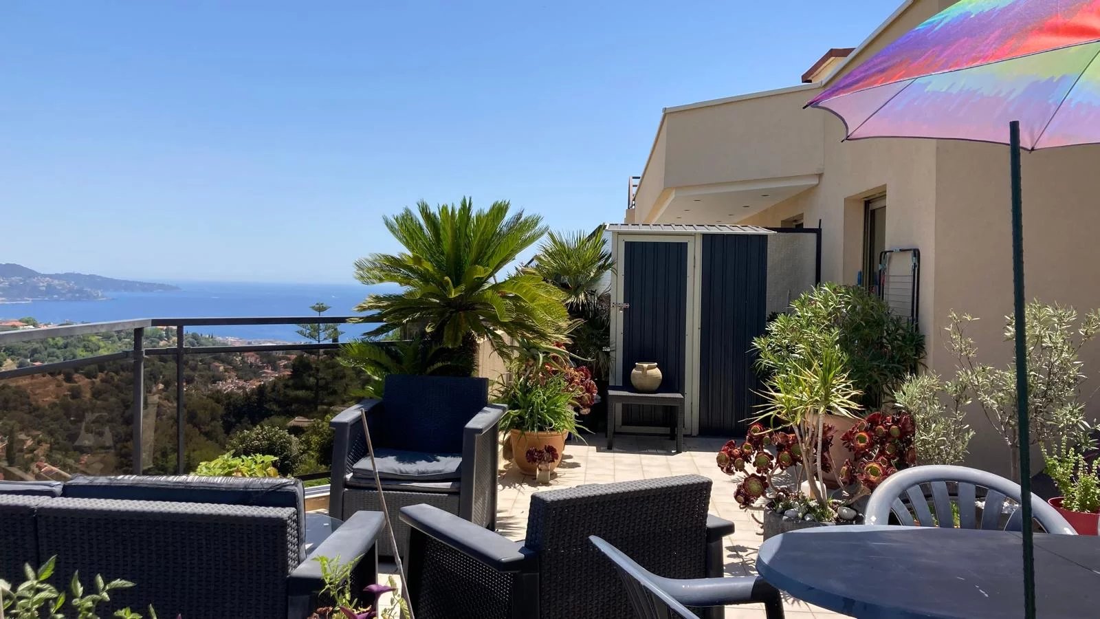 NICE OUEST – Hôpital L'ARCHET - SAINT-ANTOINE DERNIER ÉTAGE – TERRASSE PANORAMIQUE 45 m² – VUE MER