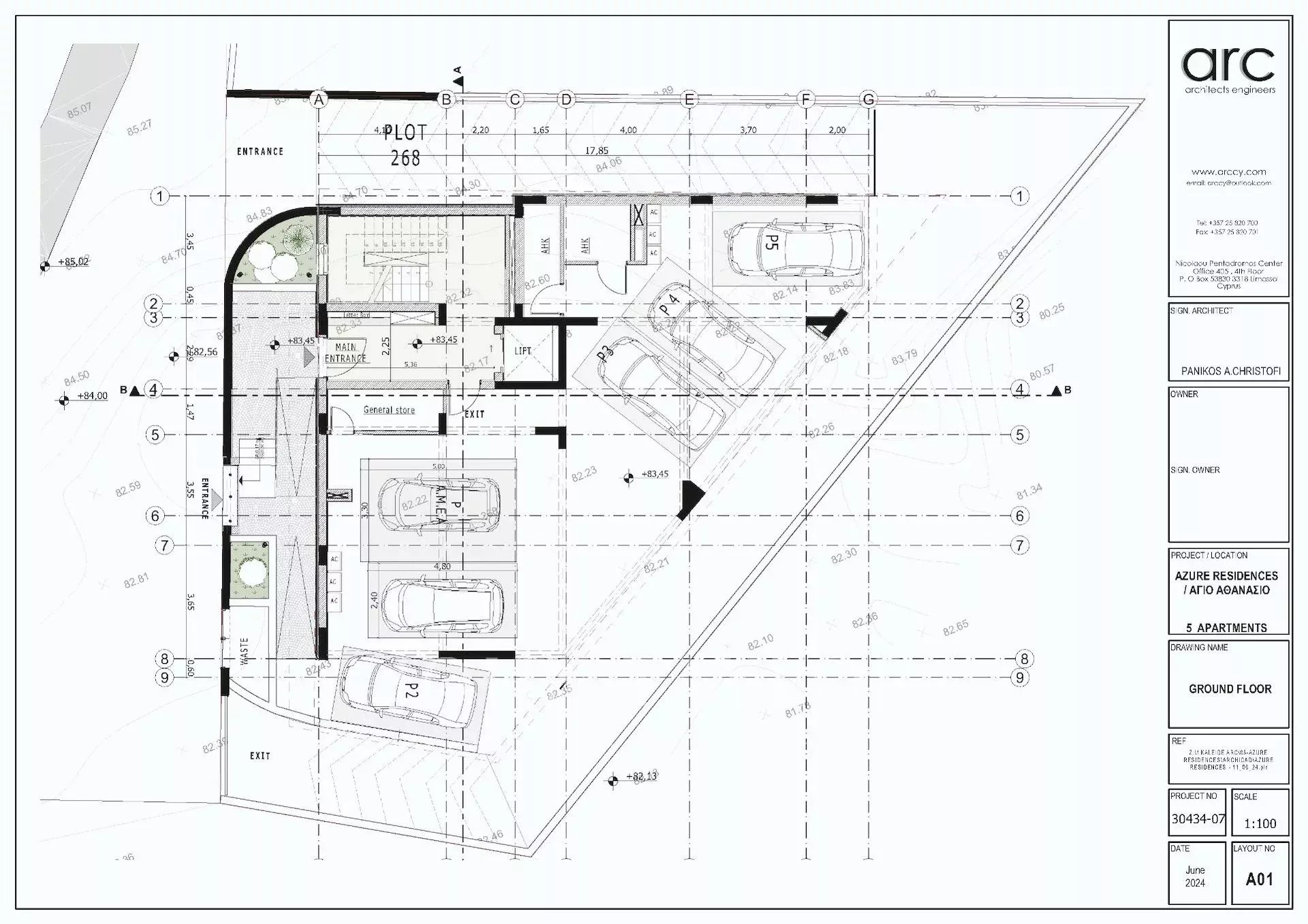 Mieszkanie 2 pokoi 75 m² Demos Agiou Athanasiou, Cypr