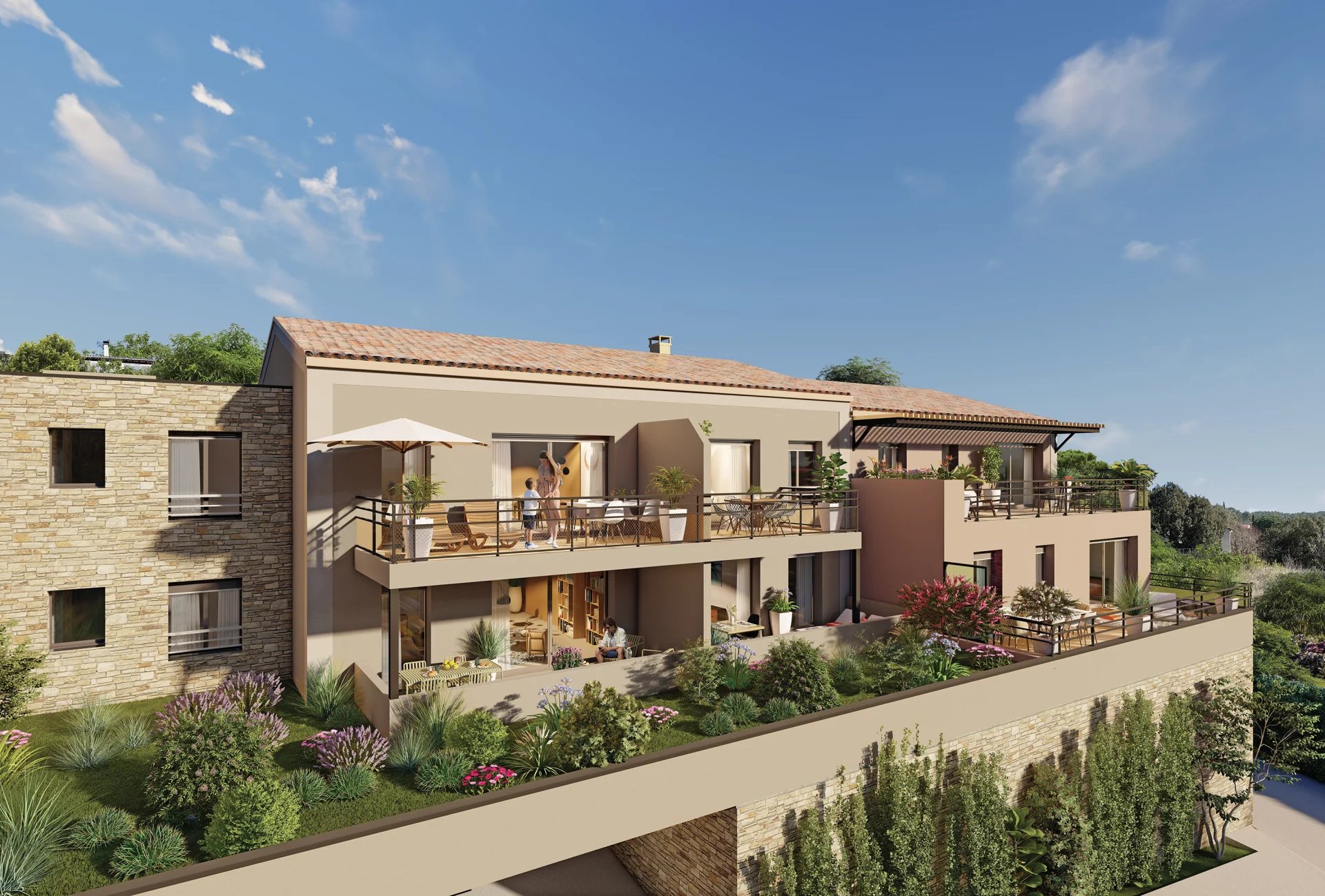 New 3-bedroom apartment with terrace - Carcès