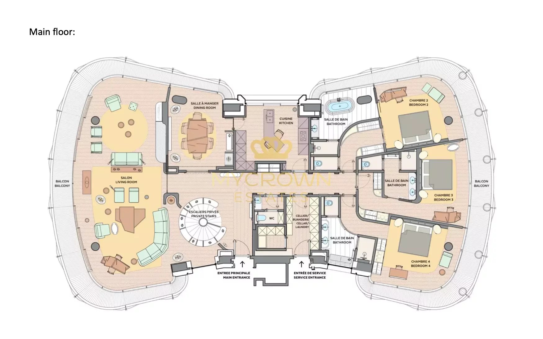 Magnifique duplex avec vue exceptionnelle sur la place du Casino et la mer