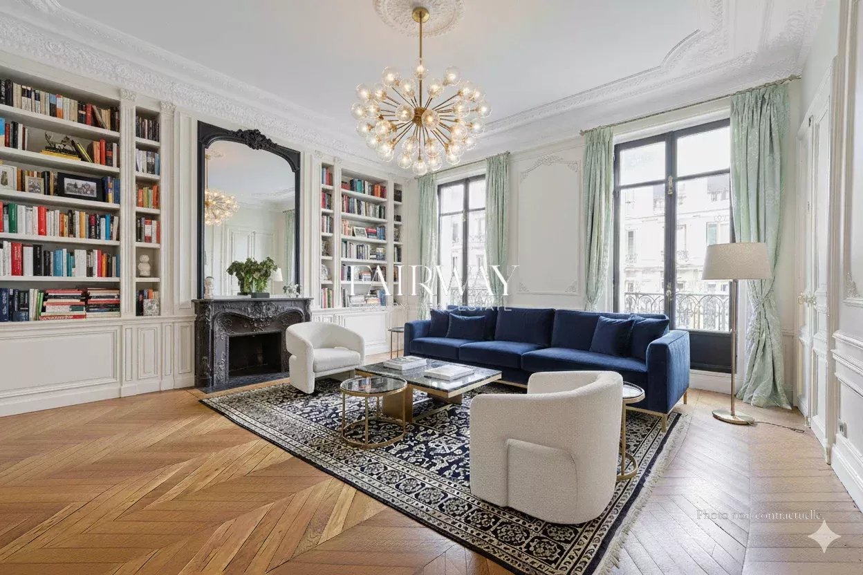Appartement de Luxe 4 Chambres 225m² Paris 17ème Monceau Hauteur Sous Plafond 3m75 & Balcon