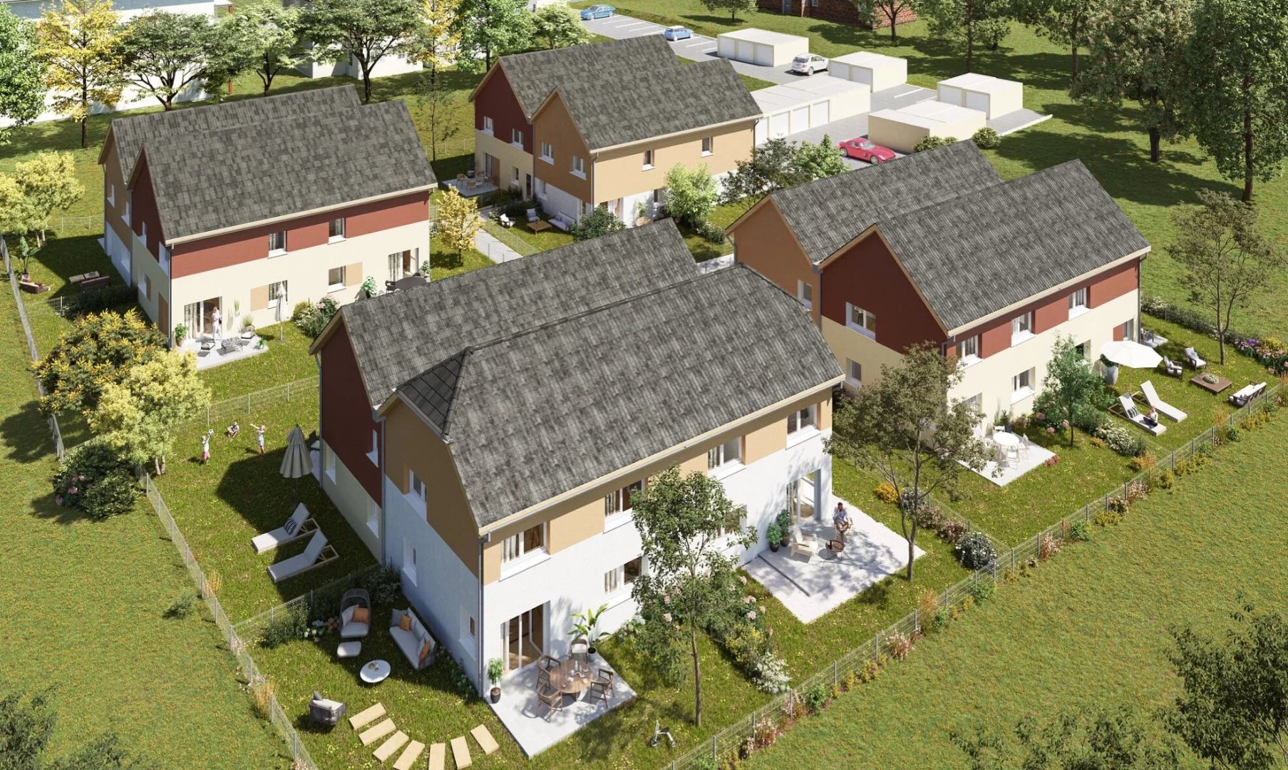 Beau duplex avec grand jardin