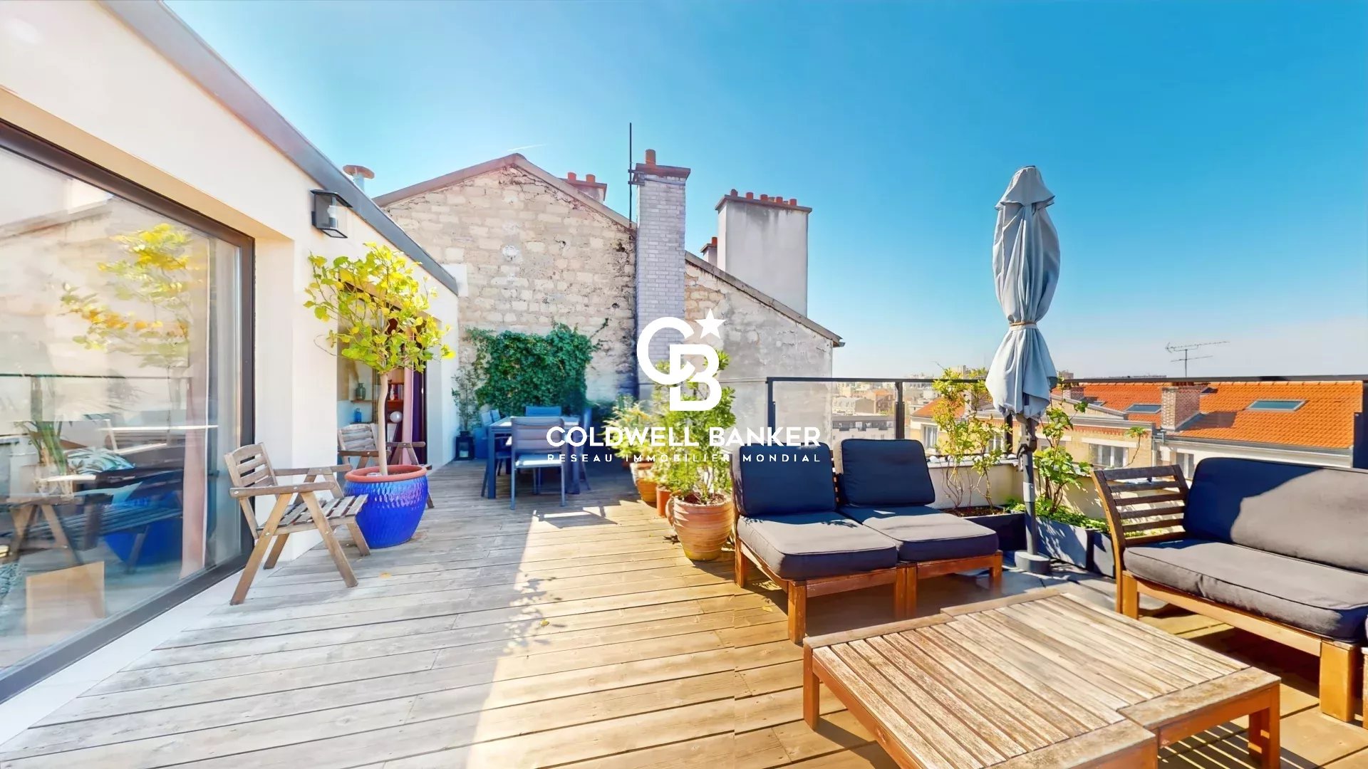 MONTROUGE Hypercentre - Magnifique duplex/penthouse traversant Terrasse OUEST vue Tour Eiffel