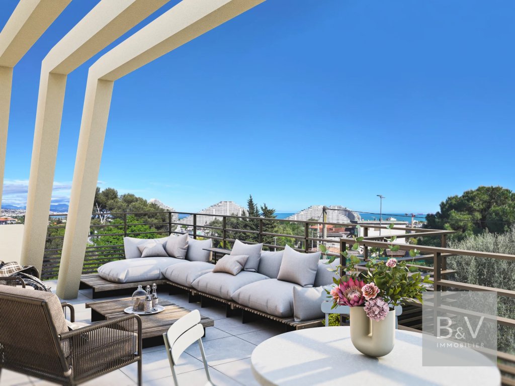 Apartment for sale in Villeneuve-loubet — 80 m² 4-room apartment with panoramic sea view