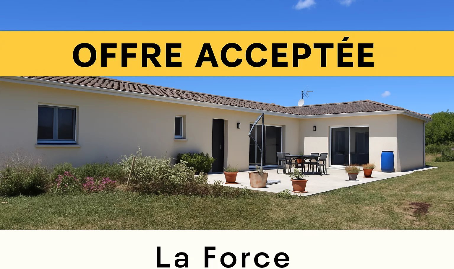 Maison contemporaine 3 chambres La Force