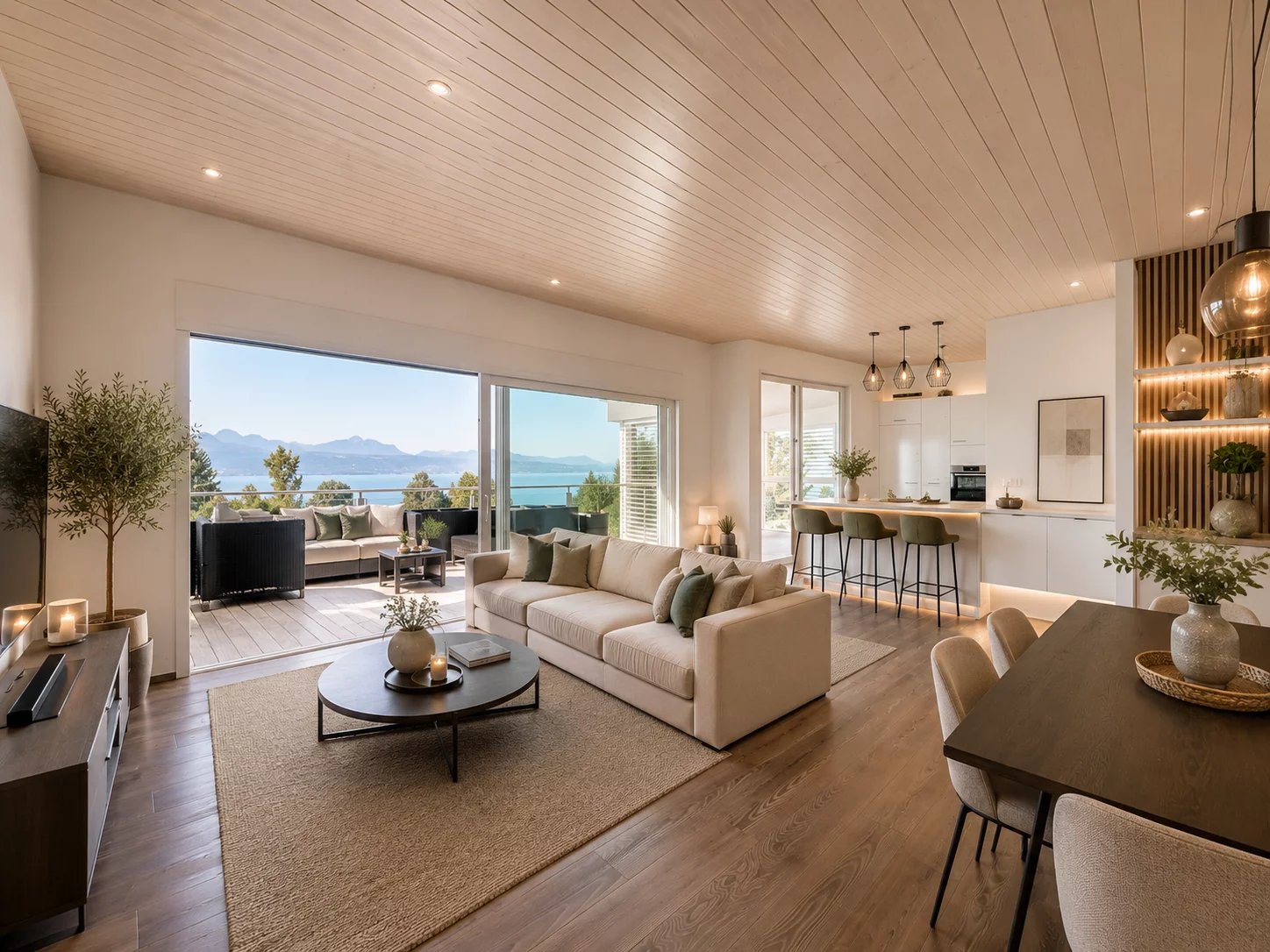 Appartement en attique de 4.5 pièces avec vue sur lac à Lutry
