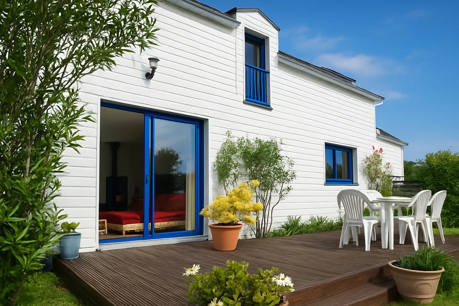 Élégante maison contemporaine, lumière et nature.