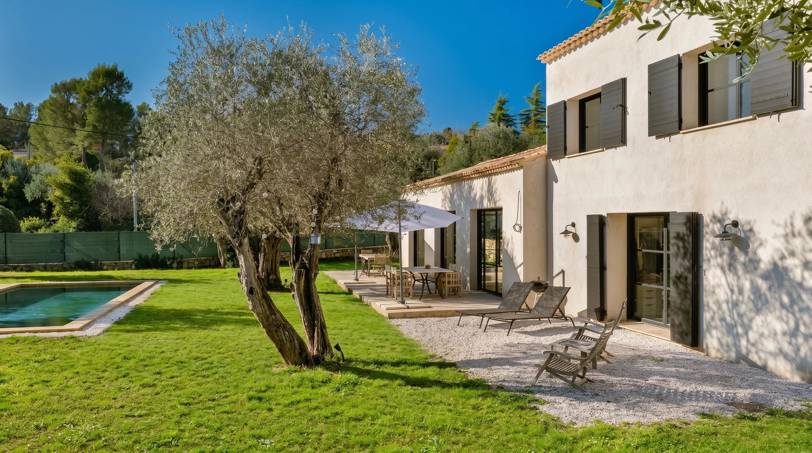 Domaine privé, à 10 minutes à pied de Valbonne
