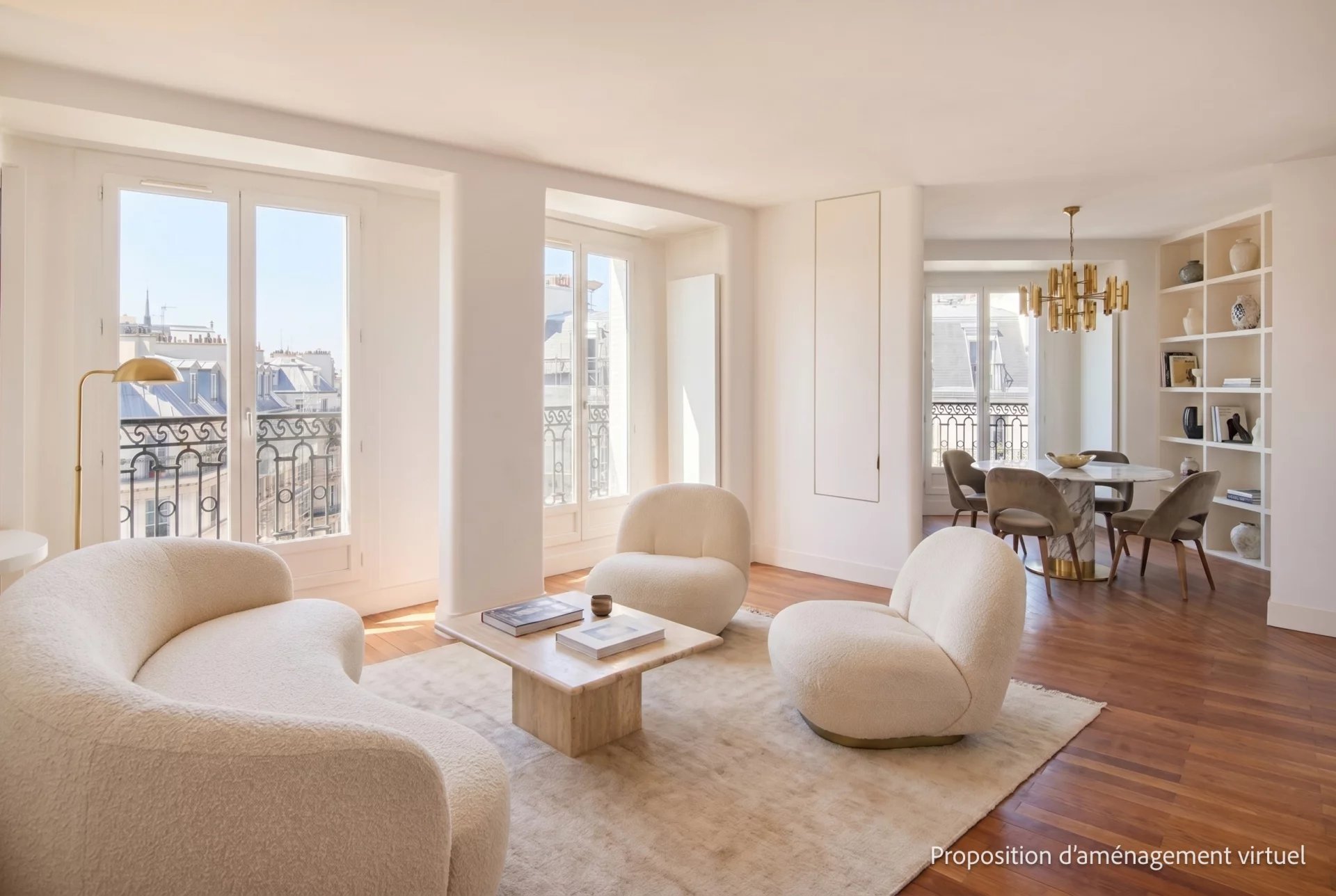 Un duplex lumineux en étage élevé en plein cœur de Paris