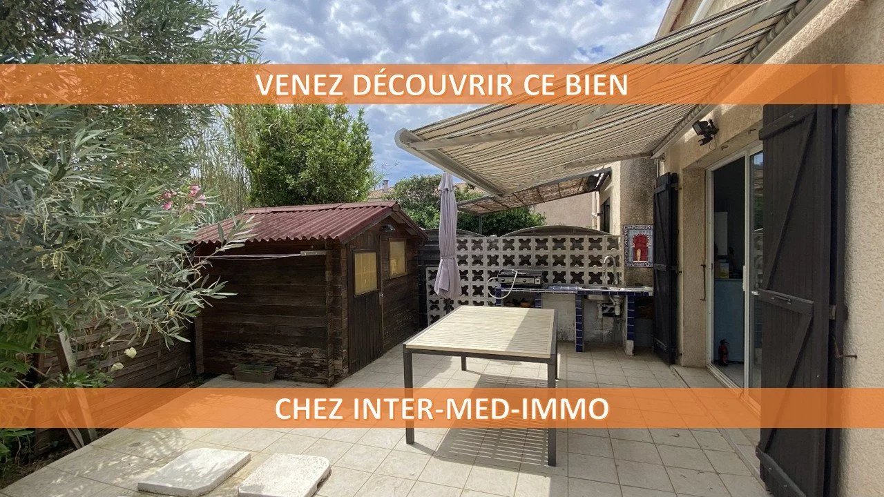 Vias-plage 34450 dans résidence sécurisée à 400m de la plage Pavillon de 3 pièces Mezzanine avec terrasse et parking