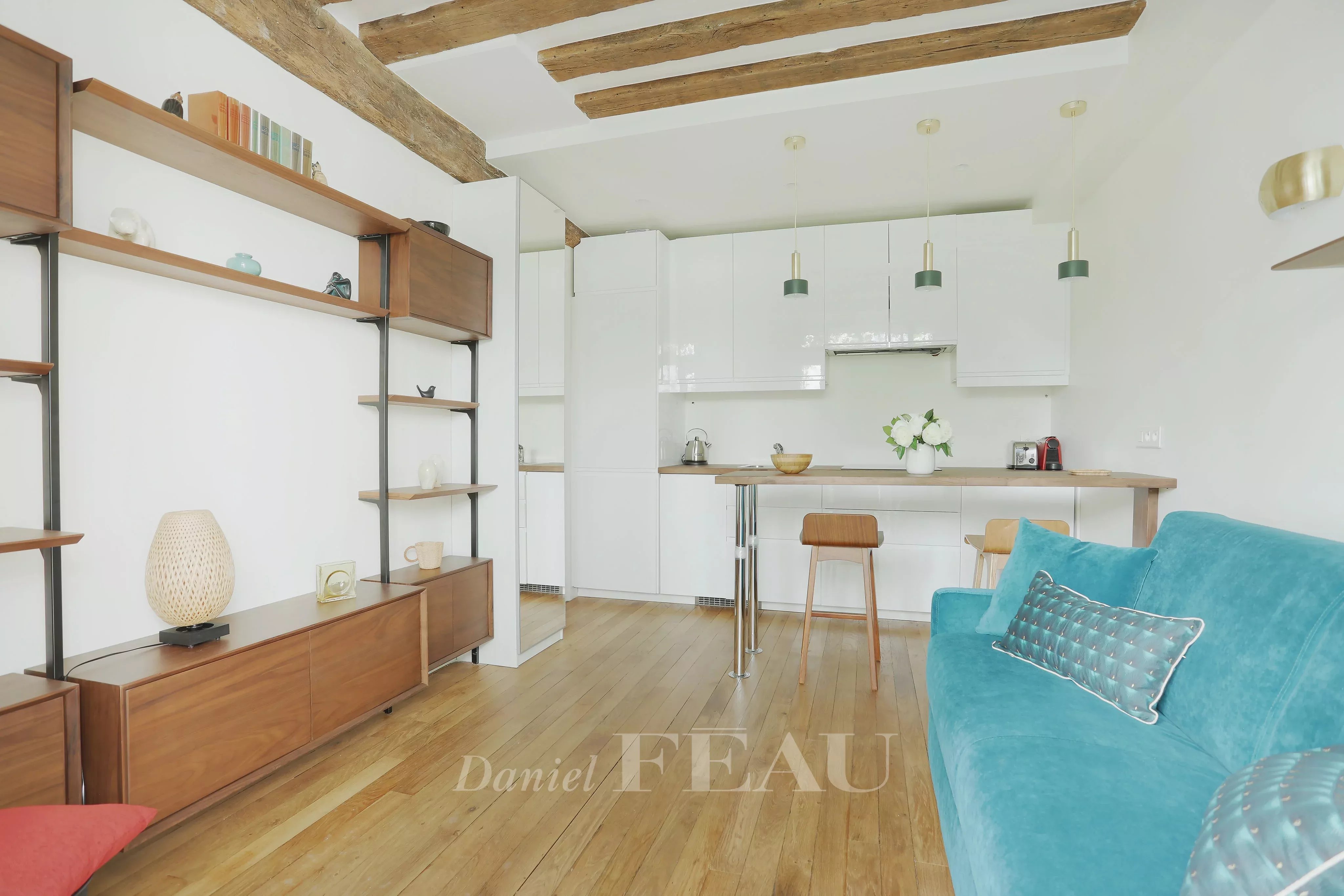 Garage Wooden floor Kitchen bar