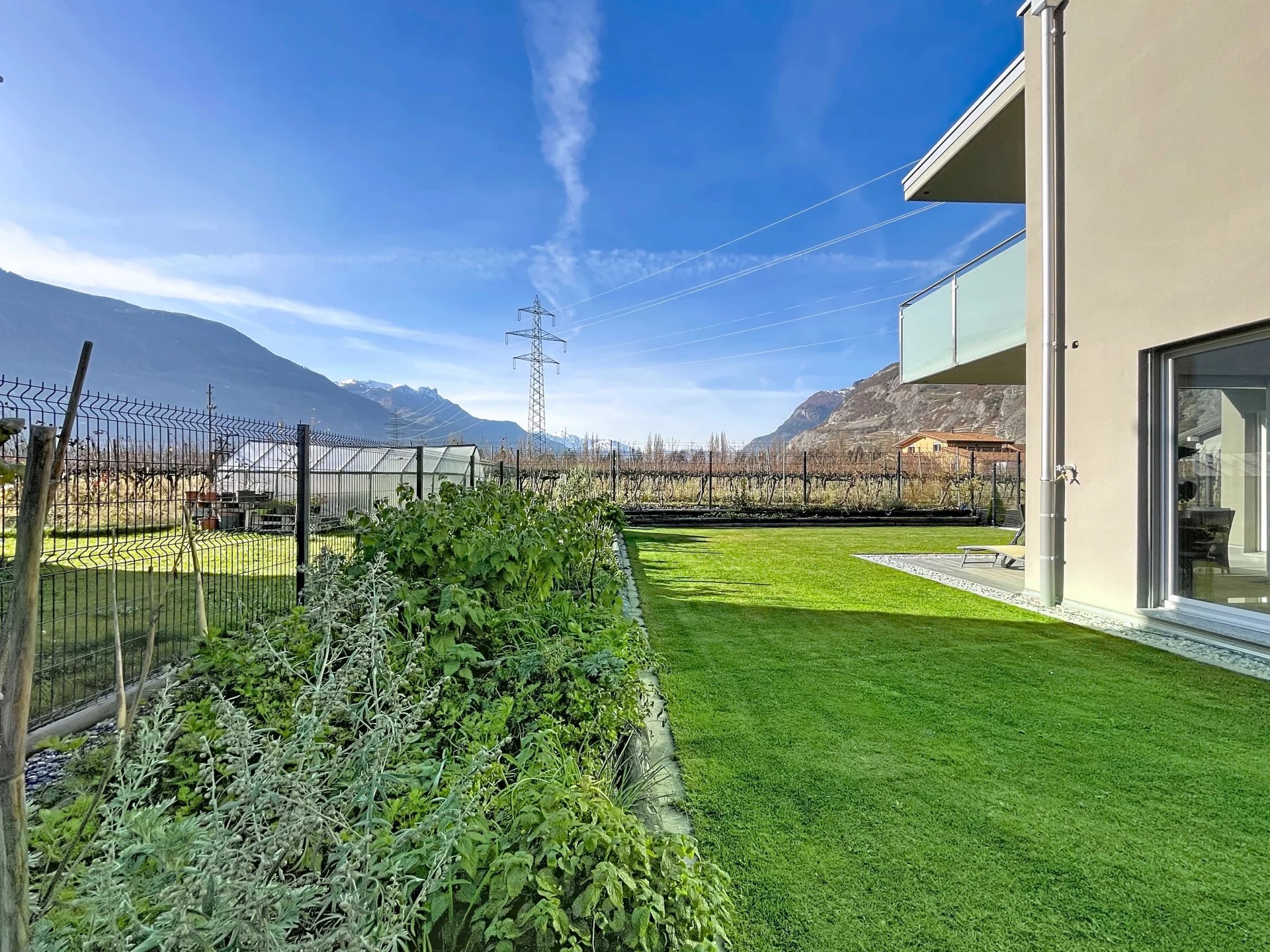 Maison moderne et jardin cosy