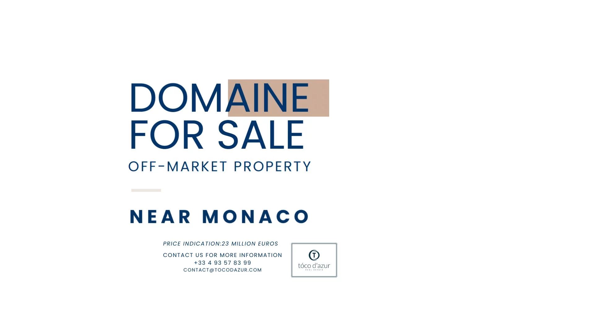 Vente Manoir Menton