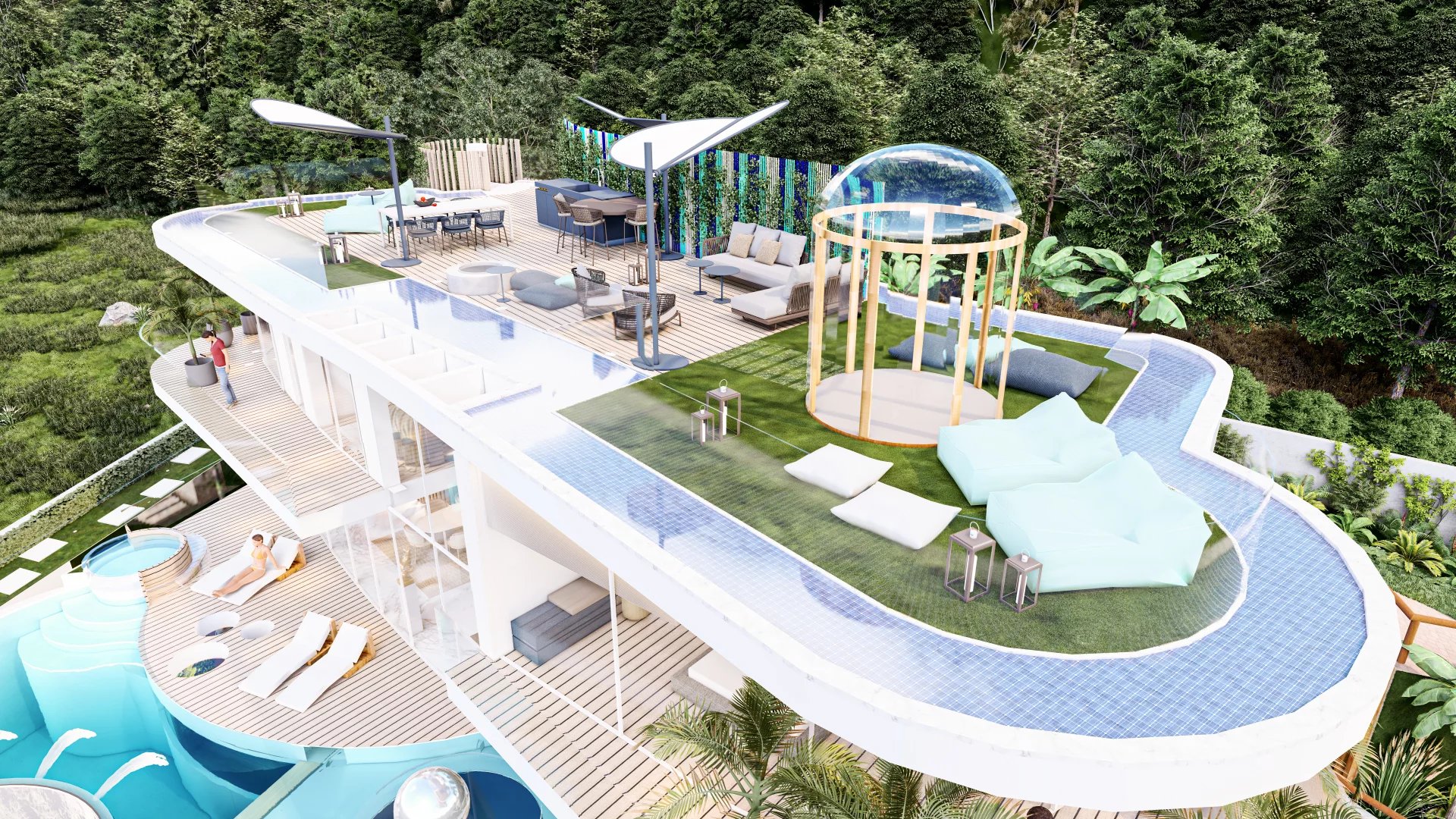 Exceptional new development villa with panoramic sea view