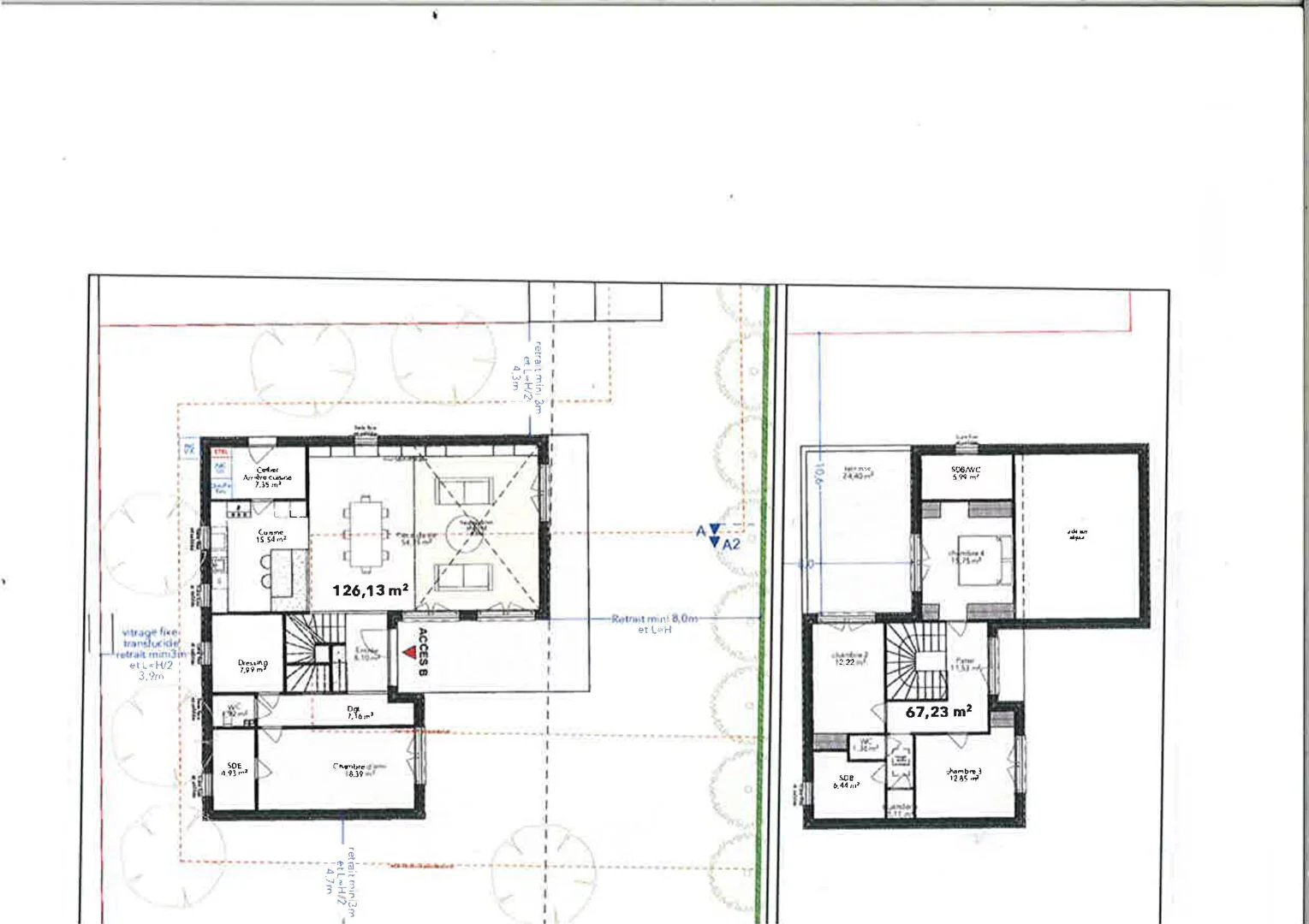 CHATOU quartier BRIMONT terrain à bâtir de 800 M² à 10 mn du RER vendu avec permis de construire