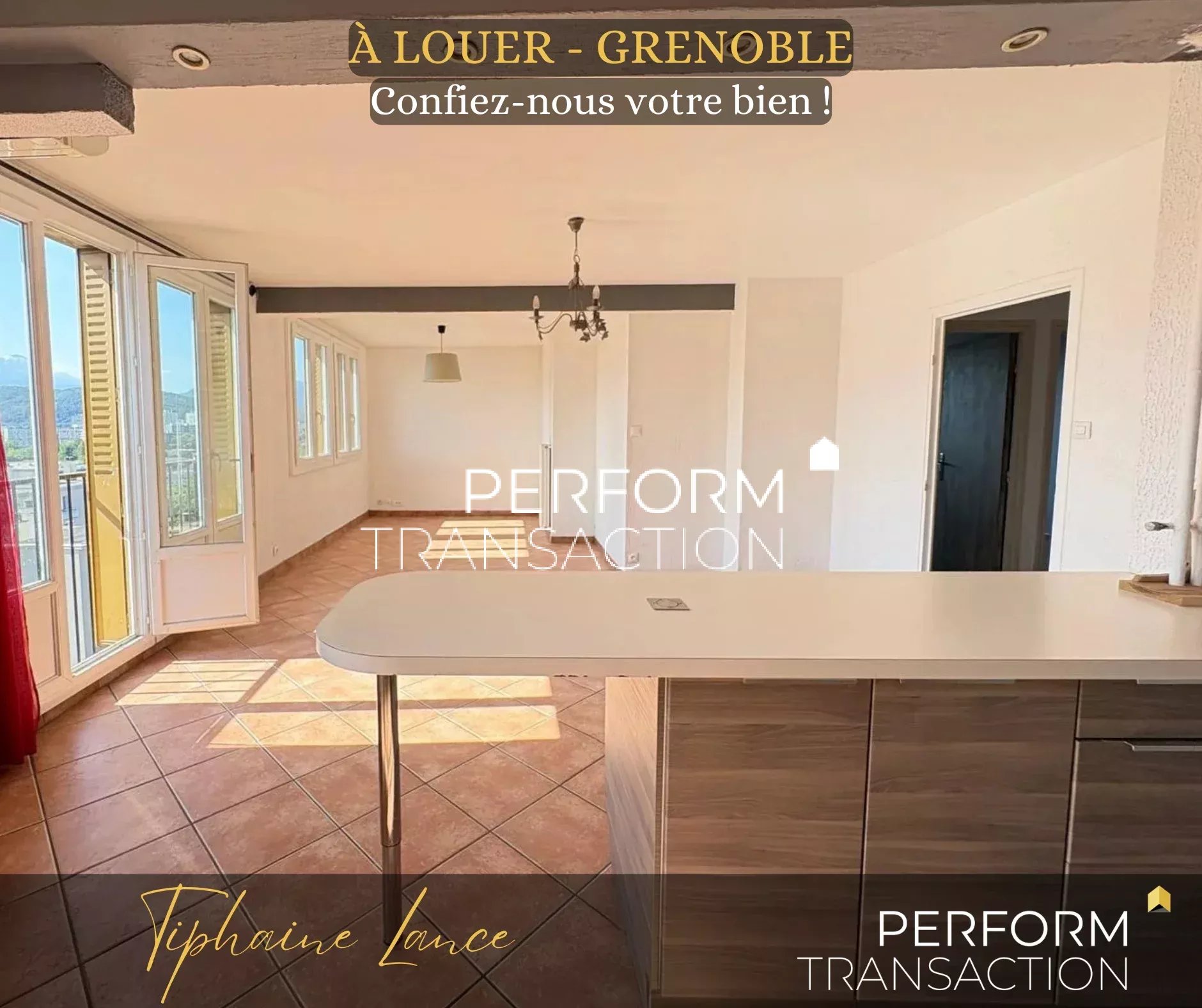 À LOUER – T3 67 m² – 11ᵉ étage – Vue montagnes – Parking inclus Cours de la Libération, Grenoble