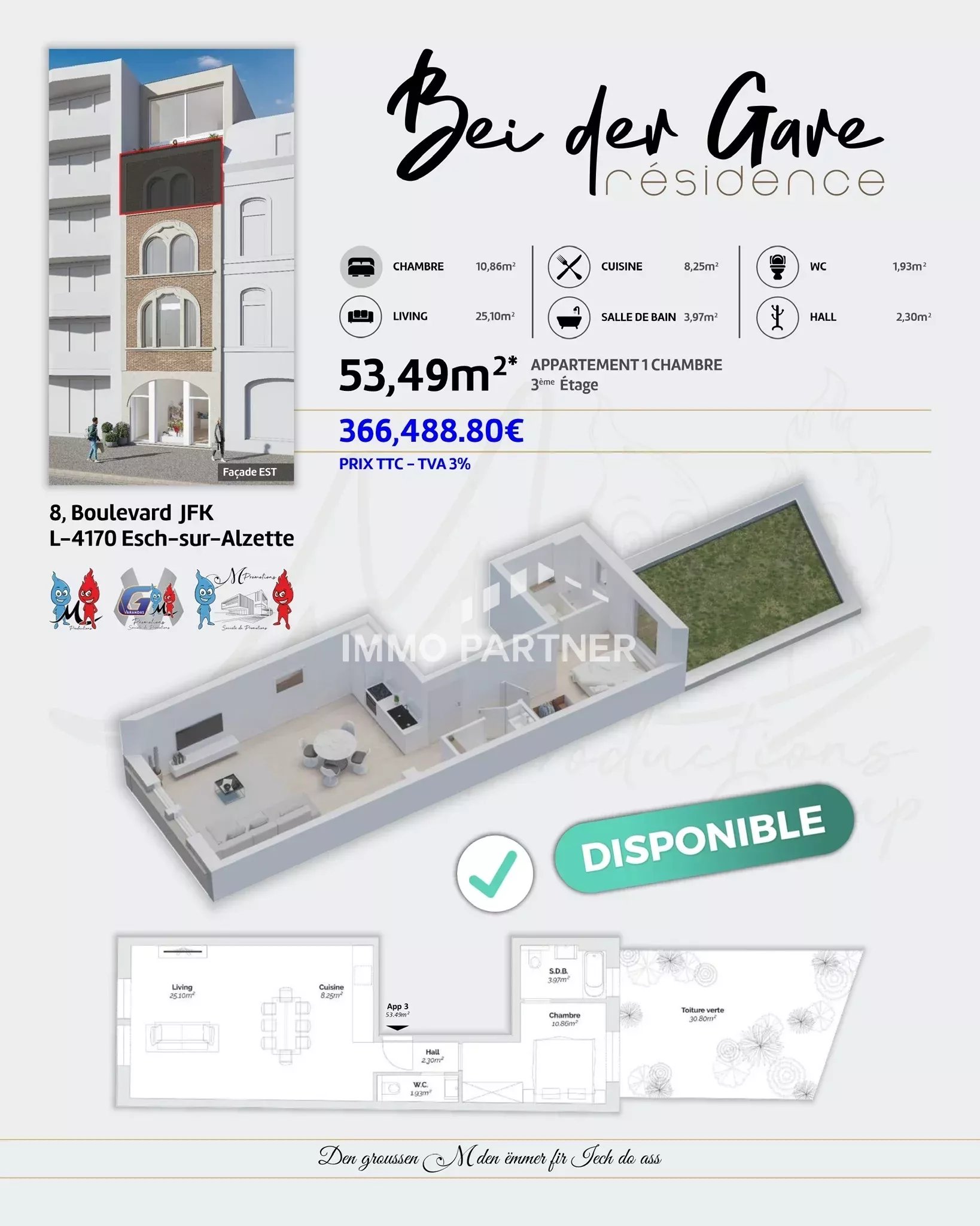 Wohnung mit einen Zimmer