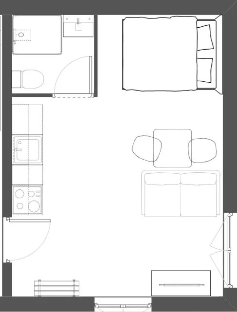 Studio à rénover – Fort potentiel – Centre de Plouër-sur-Rance