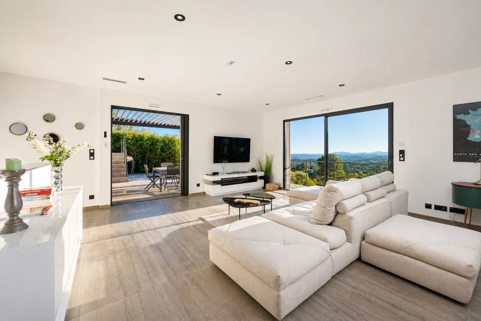 Elegant Contemporary Villa with Sea and Village Views