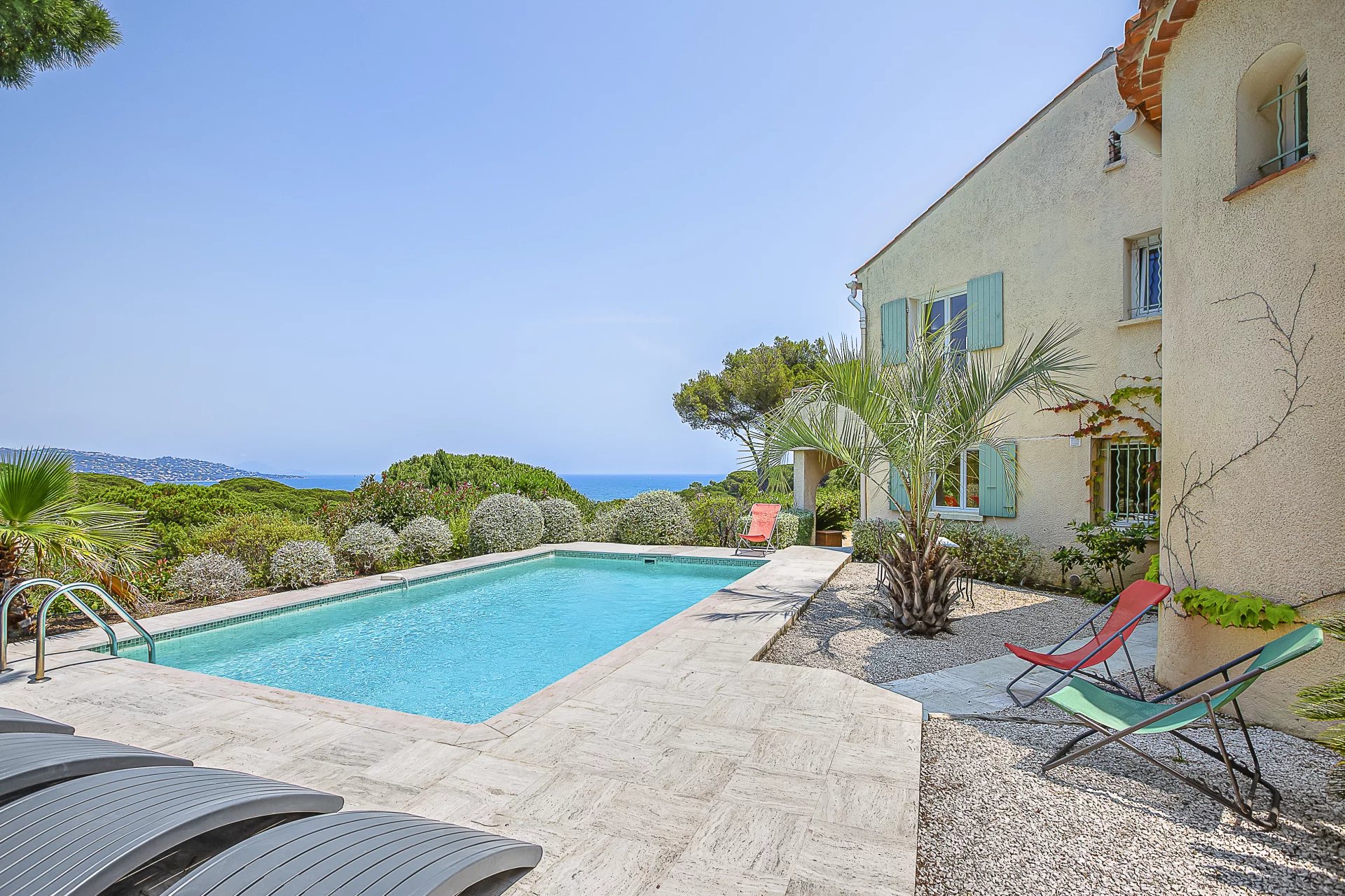 Beautiful renovated villa with swimming pool and stunning views of the sea and hills - Sainte Maxime