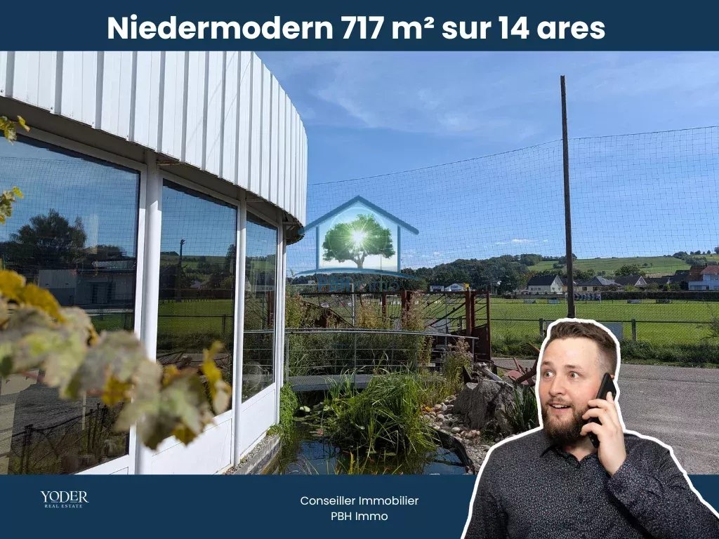 NIEDERMODERN (67) - Local professionnel 717 m²  (Showroom + bureaux + hall d'activité + hall de stockage + logement de fonction + terrasse + vestiaire) sur un terrain de 14 ares