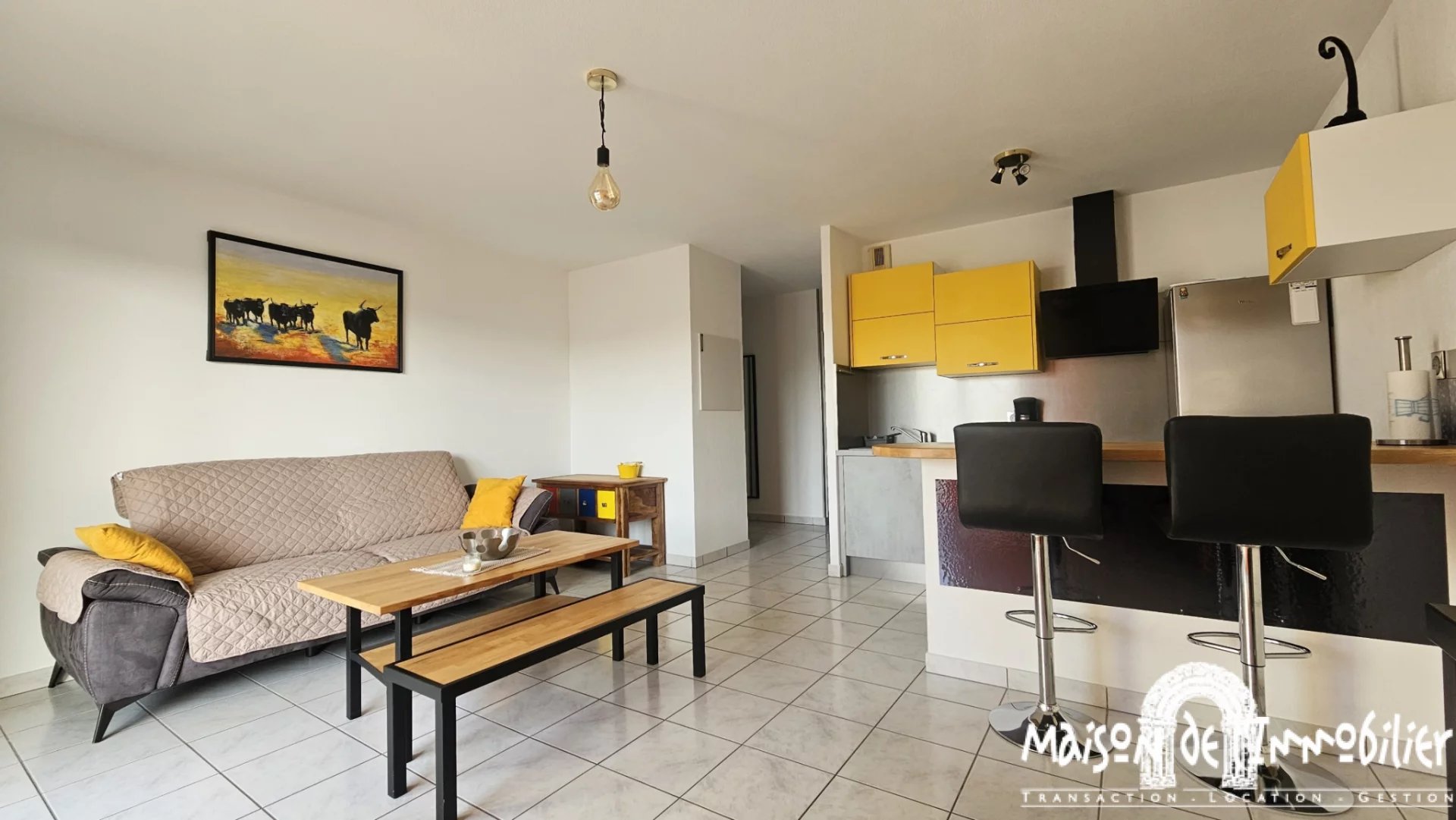 A louer à COGNAC - Appartement meublé - 3 pièces - 57m2 - Ba