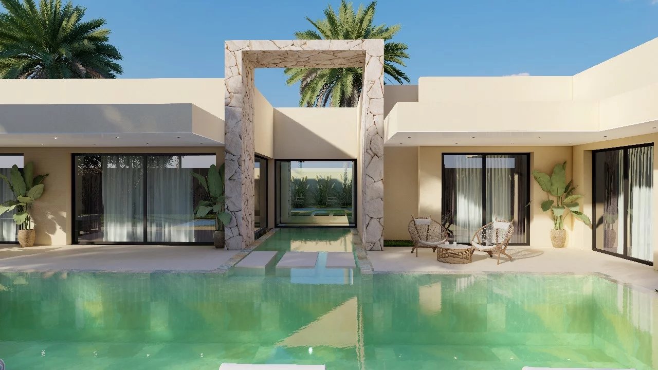 Villa contemporaine en construction