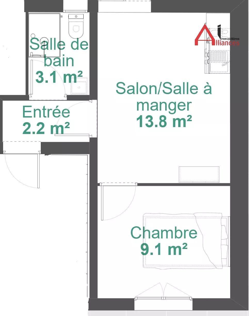 Bel appartement rénové à Cayeux-sur-Mer, 2 pièces