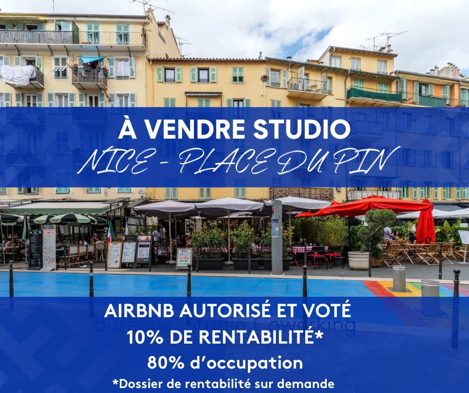 Nice Le Port - Grand Studio sur la Place du Pin - Location Saisonnière autorisée