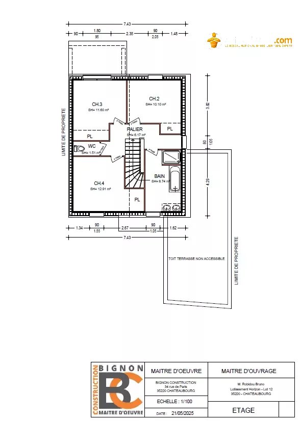 Maison neuve 4 chambres - 120 m² - CHÂTEAUBOURG - Photo 5