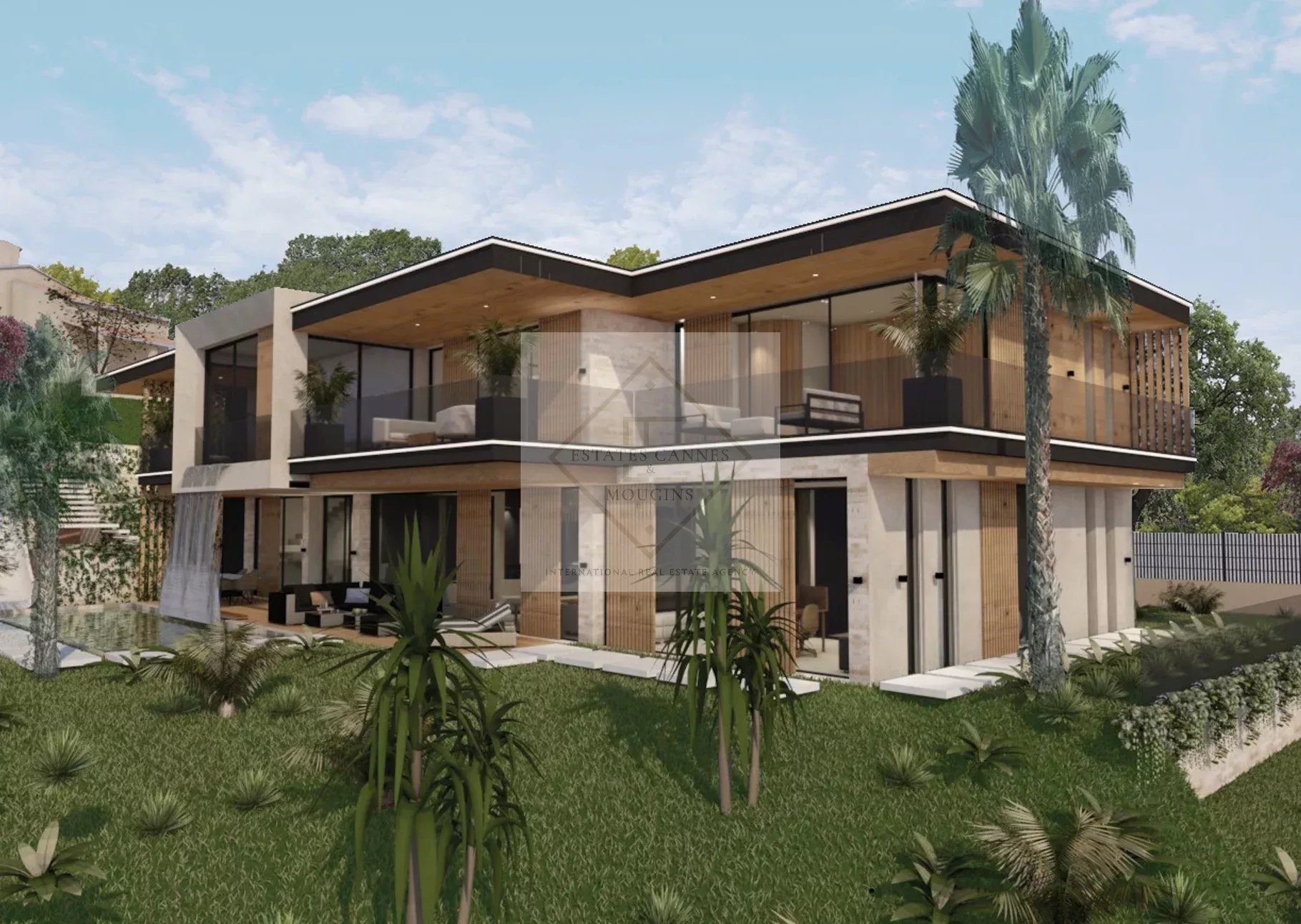 MANDELIEU — TERRAIN AVEC PROJET DE VILLA CONTEMPORAINE & PERMIS PURGÉ