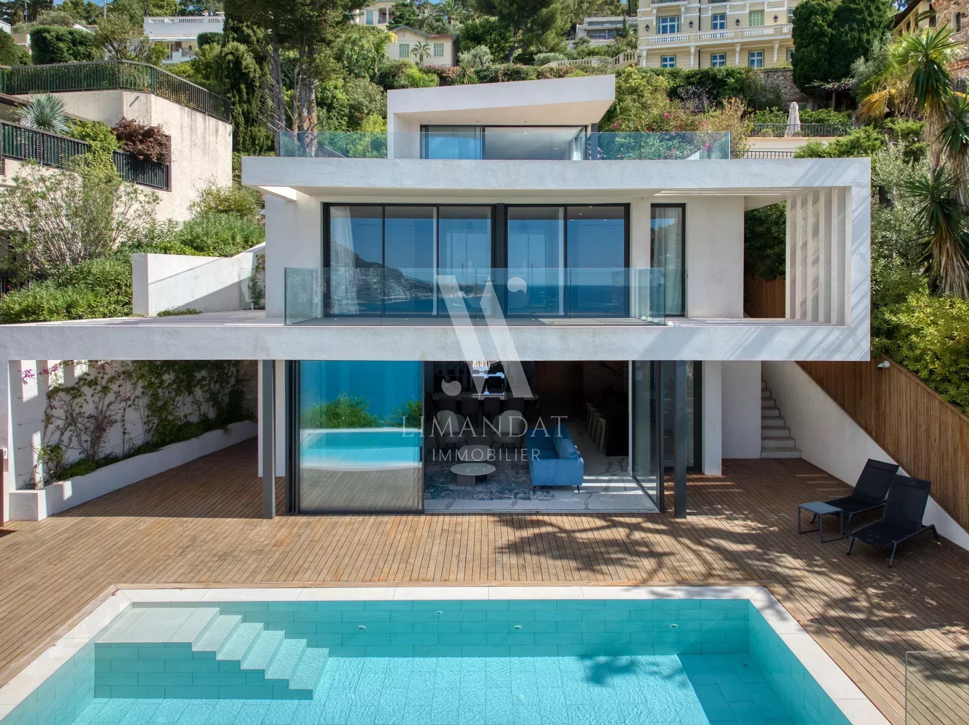 Roquebrune-Cap-Martin – Villa contemporaine d’exception avec vue imprenable mer et Monaco
