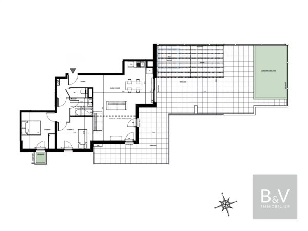 Exceptional 2-bedroom apartment of 69 m² with a 90 m² terrace — photo 4
