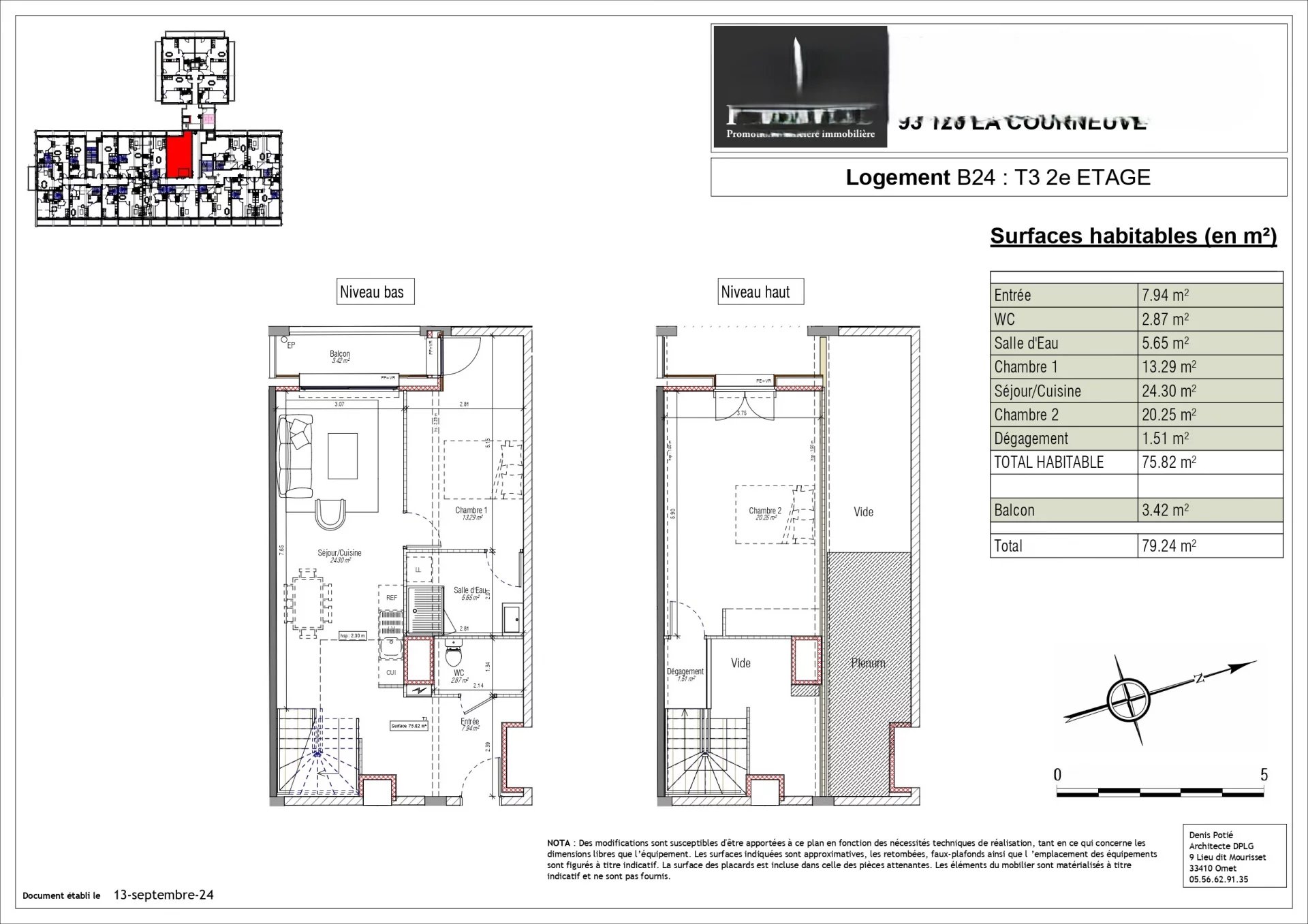 DUPLEX T3 78m² avec balcon - CENTRE VILLE