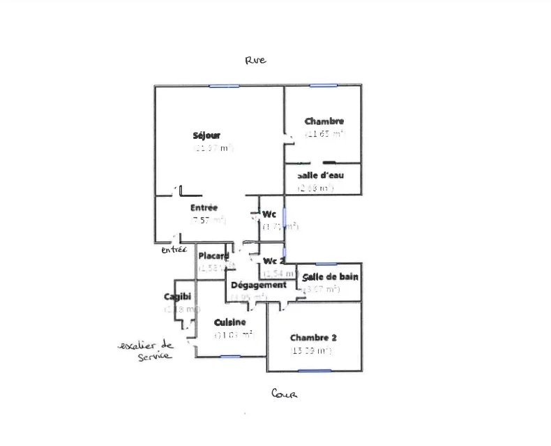 À vendre – Paris 17e Porte Maillot – Appartement 3 pièces de 83, - Image Array