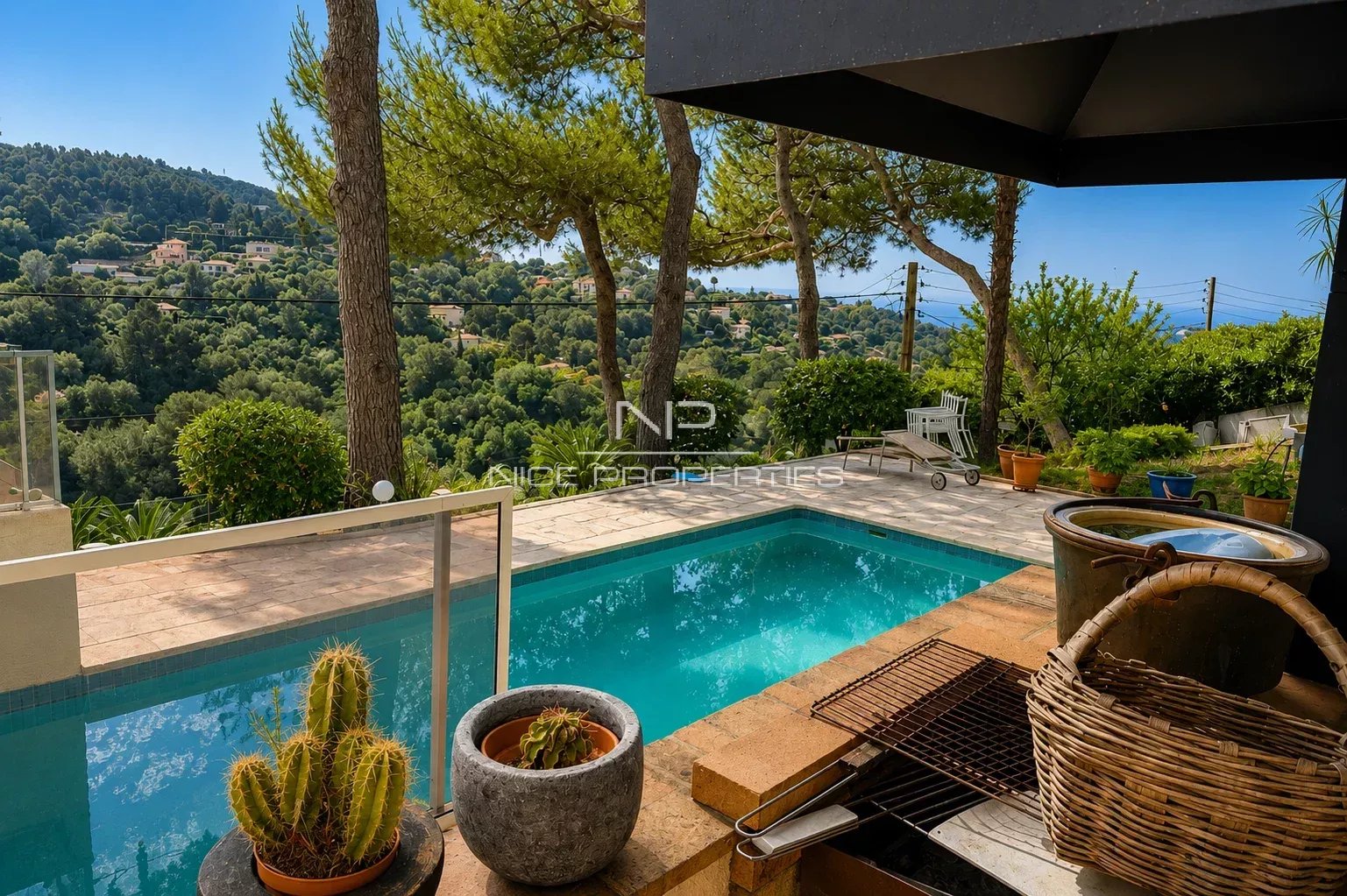 Nice, Saint Pancrace, superbe villa 6 pièces, Vue mer