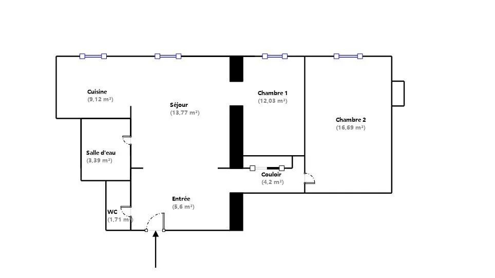 Appartement avec belle vue, centre ville