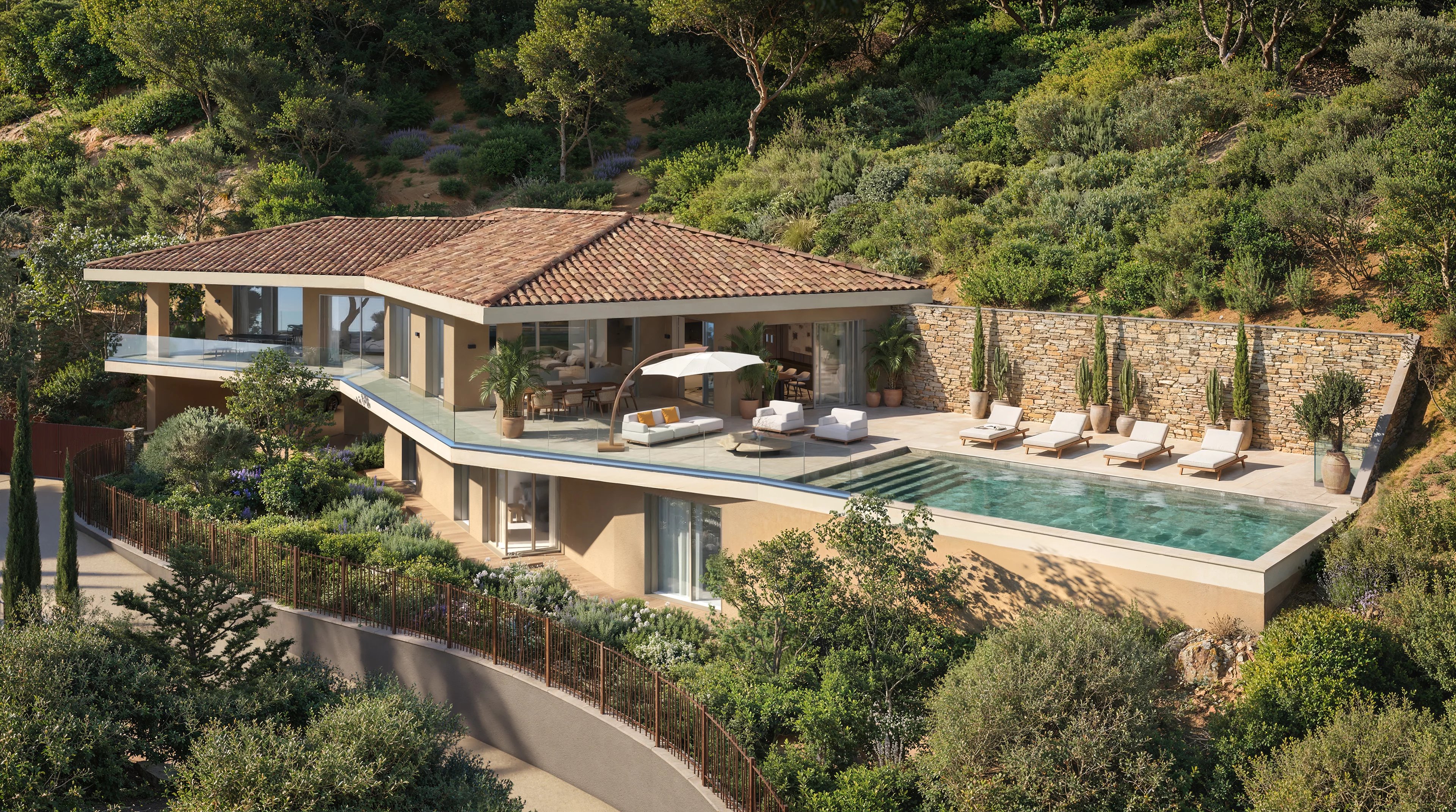 Villa contemporaine neuve avec vue mer – Domaine privé