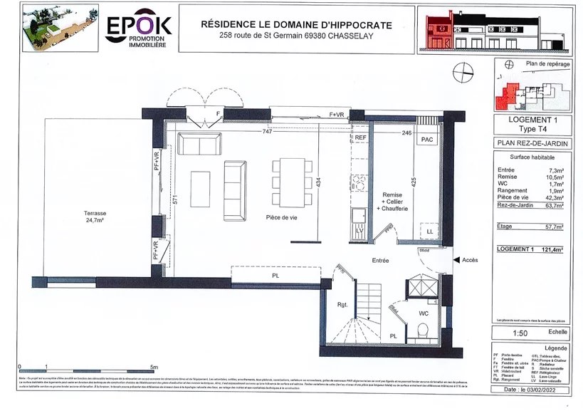 T4 en duplex avec jardin et terrasse