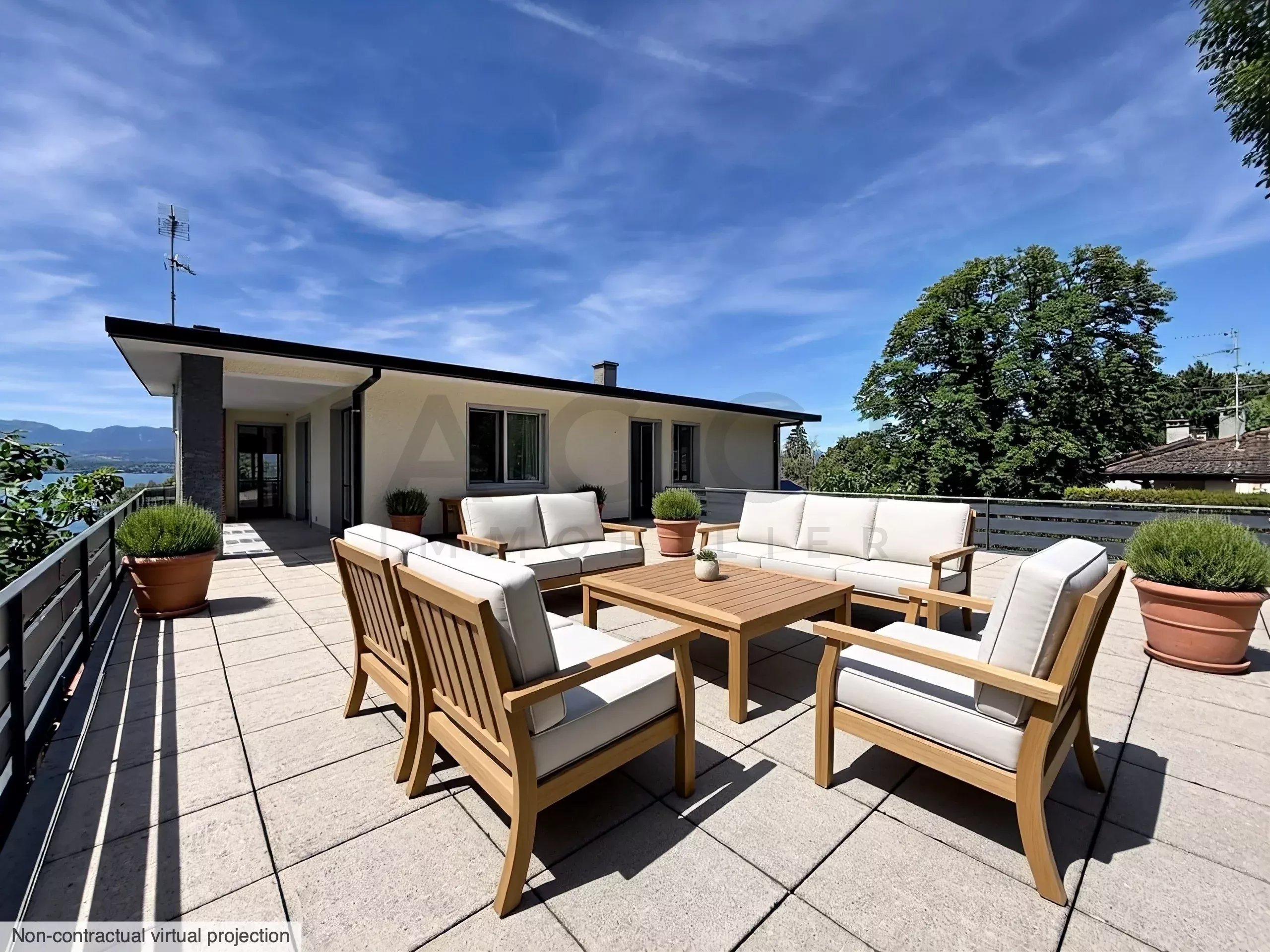 Magnifique villa avec vue panoramique et accès privé au lac – Anières (Genève)