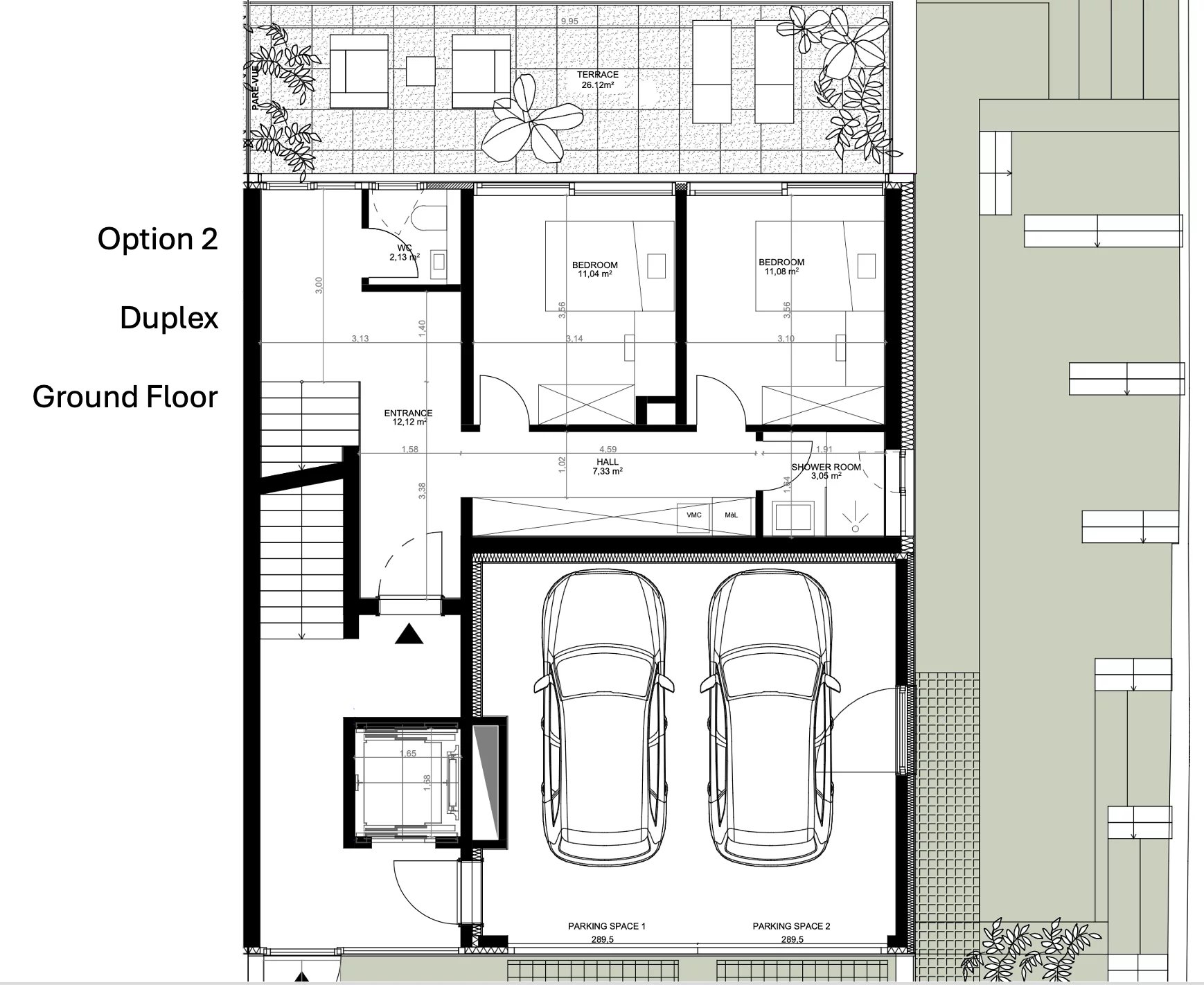 Superbe duplex avec deux terrasses offrant une vue sur Eich