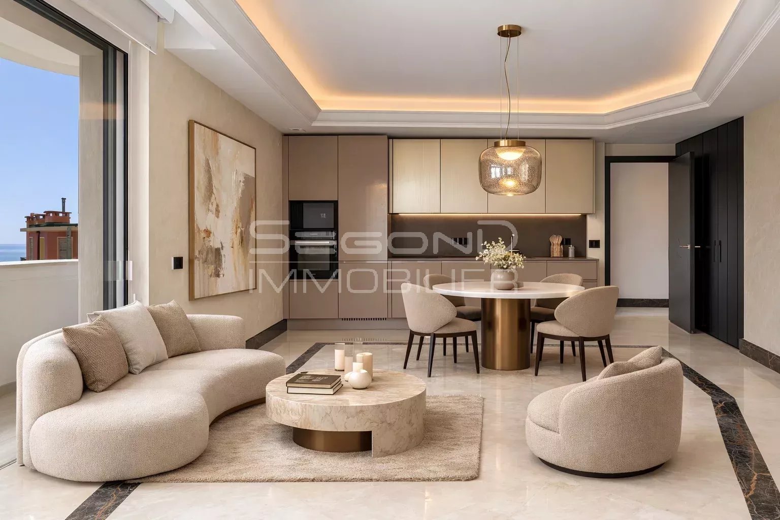 Vente Exclusivité Grand appartement 3 pièces Monaco nouvelle résidence