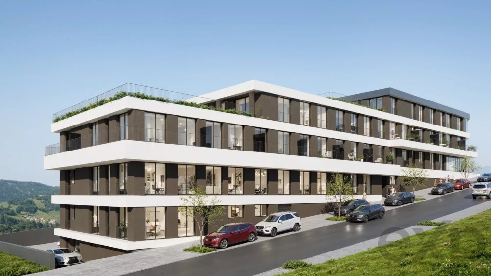 APARTAMENTO - T2 NOVO com 103,20m² de terraço + 5 lugares de estacionamento