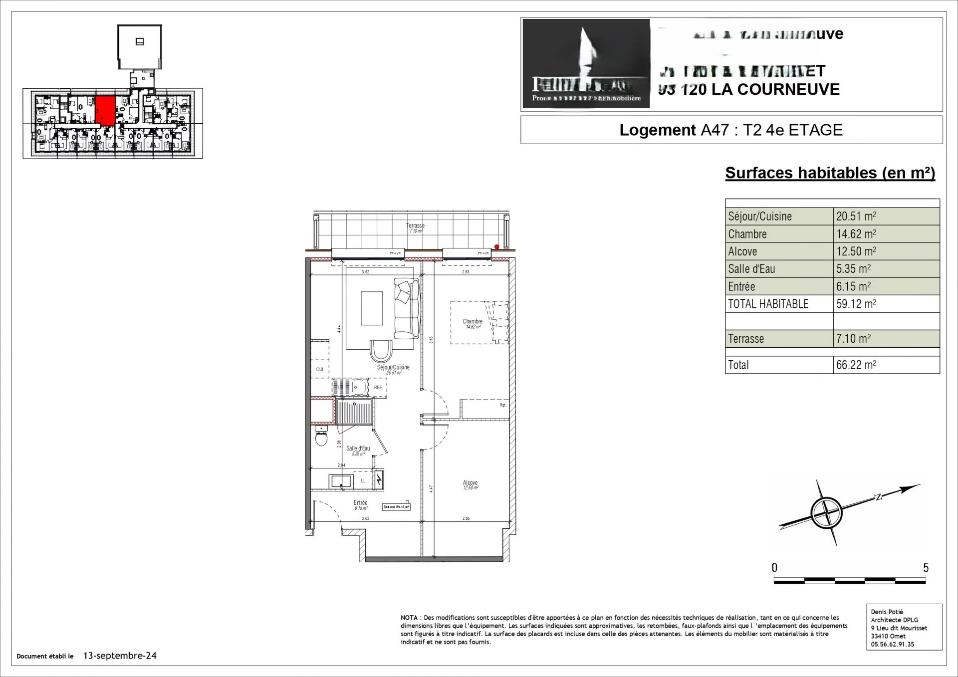 T2 63m² avec terrasse - CENTRE VILLE