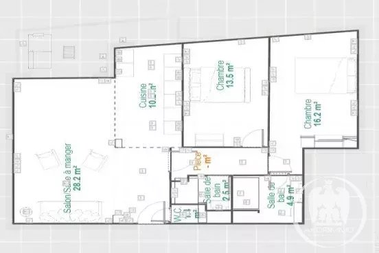 Apartment  - 3 rooms  - 81.0 m2 -