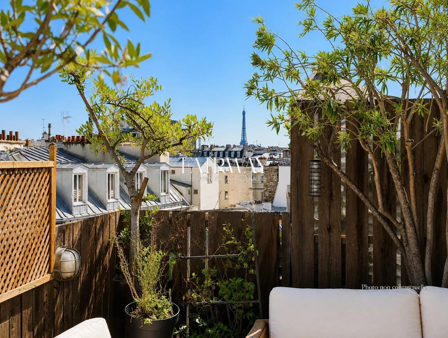 Batignolles - Superbe  2 pièces climatisé avec terrasse et vue Tour Eiffel