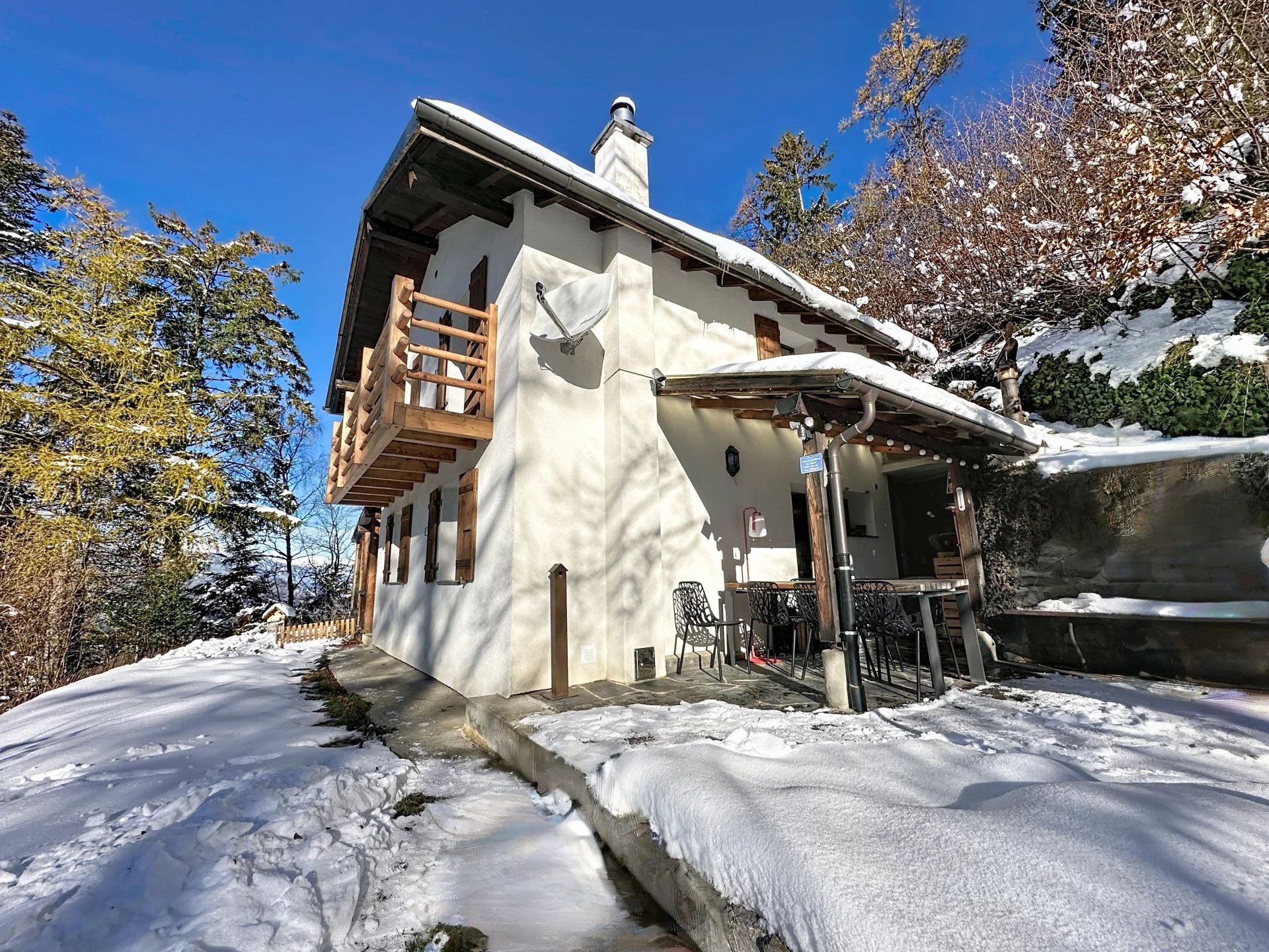 Vue panoramique sur le Mont-Blanc et la Cime de l'Est