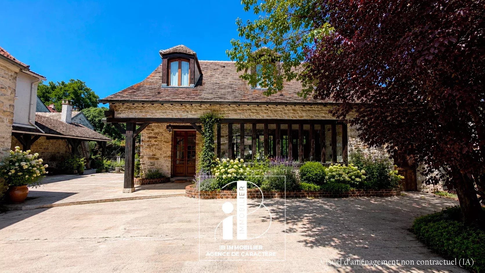 SAINT GERMAIN SUR ECOLE -PROPRIETE COMPOSEE  DE DEUX MAISONS 134 m² et 86 m² AVEC DEPENDANCES - JARDIN DE 763 m²