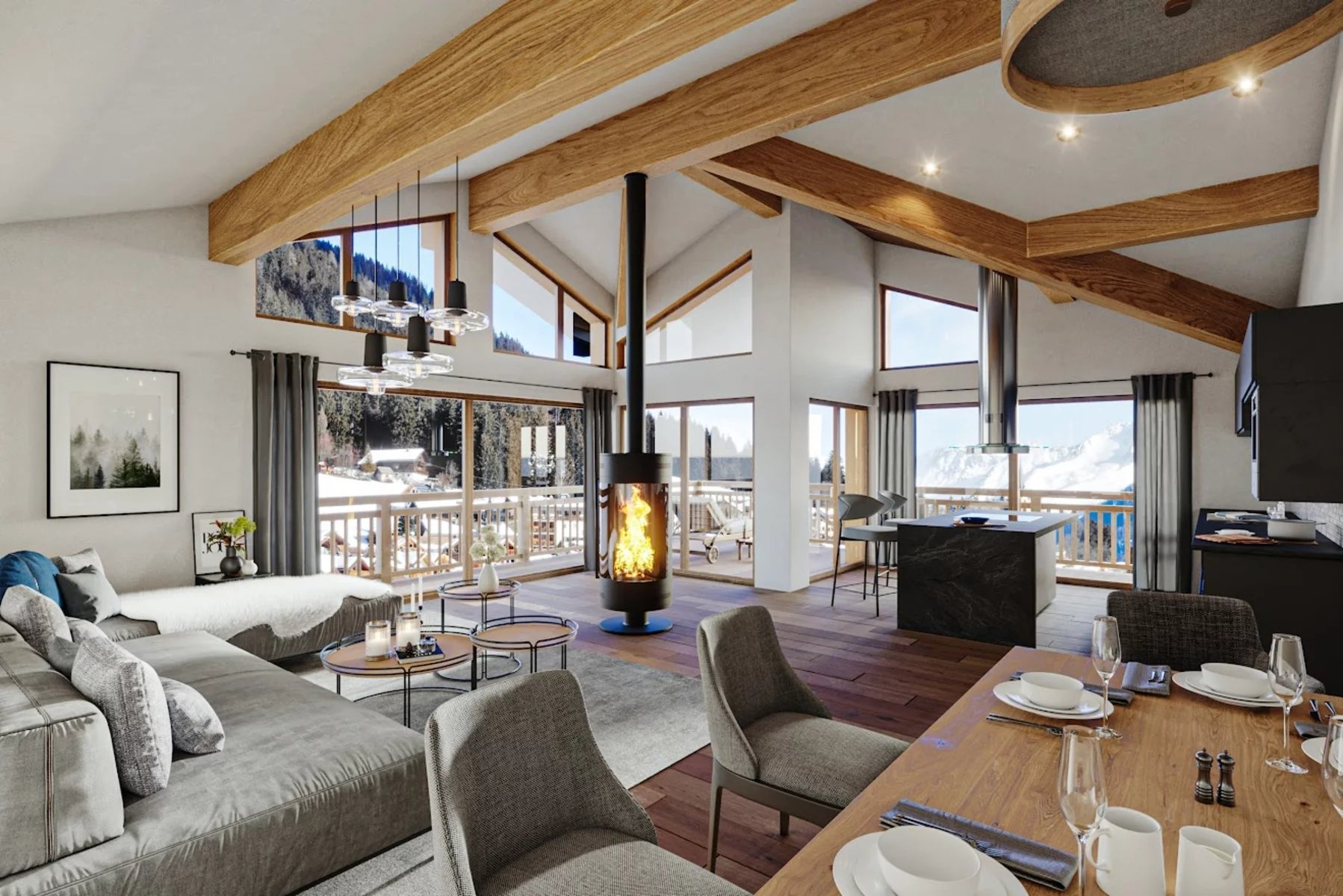 Photo of MORZINE - A newly built 4-bedroom duplex apartment in Essert Romand